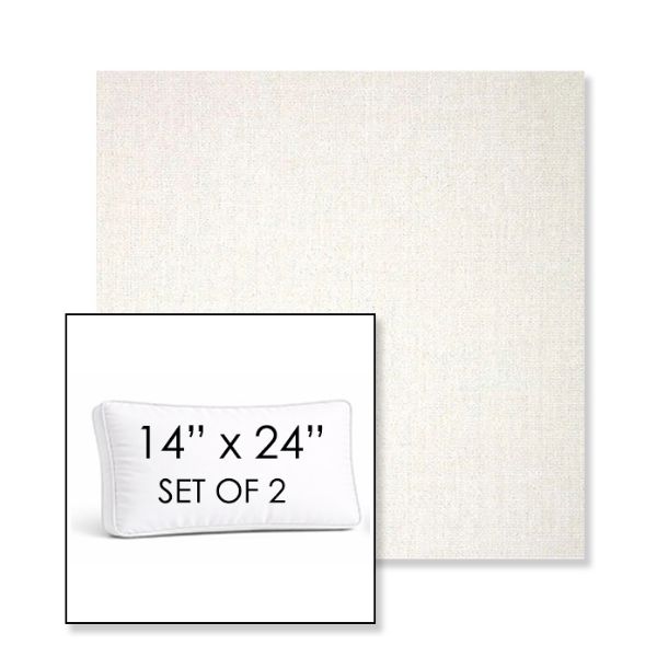 Picture of Crush Snow | Set of 2 | 14" x 24" Sunbrella Boxed Outdoor Throw Pillows with Premium Inserts
