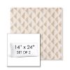 Picture of Etched Angles Cognac | Set of 2 | 14" x 24" Sunbrella Boxed Outdoor Throw Pillows with Premium Inserts