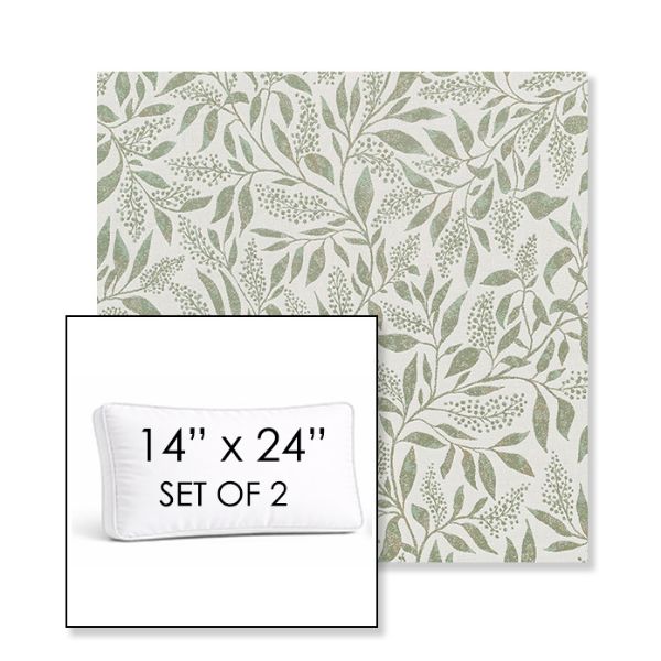 Picture of Exquisite Aloe | Set of 2 | 14" x 24" Sunbrella Boxed Outdoor Throw Pillows with Premium Inserts