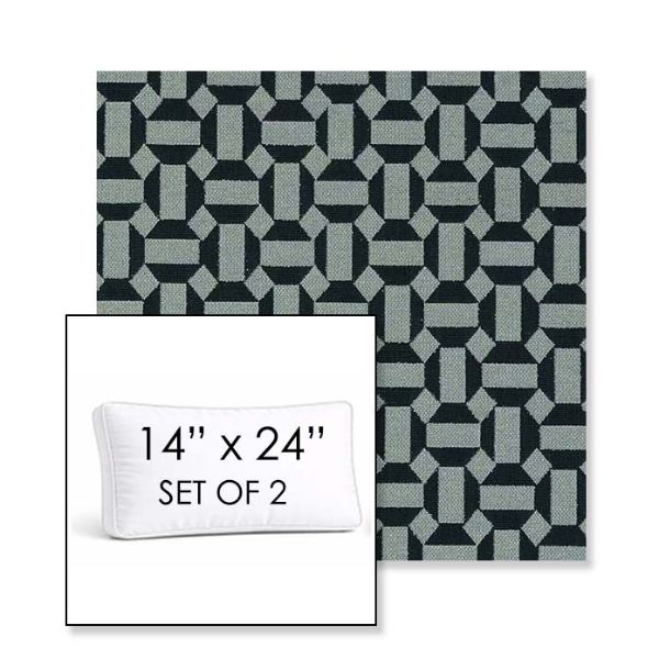 Picture of Hoopla Plume | Set of 2 | 14" x 24" Sunbrella Boxed Outdoor Throw Pillows with Premium Inserts