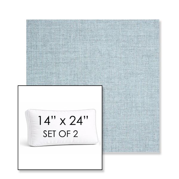 Picture of Idol Frost | Set of 2 | 14" x 24" Sunbrella Boxed Outdoor Throw Pillows with Premium Inserts