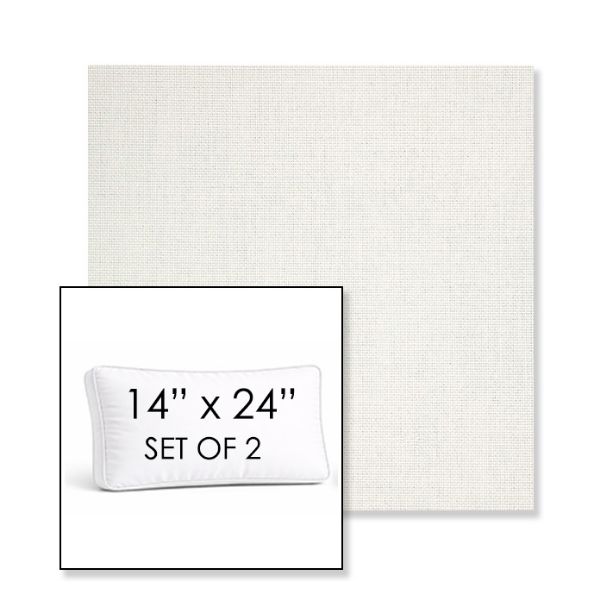 Picture of Idol Snow | Set of 2 | 14" x 24" Sunbrella Boxed Outdoor Throw Pillows with Premium Inserts