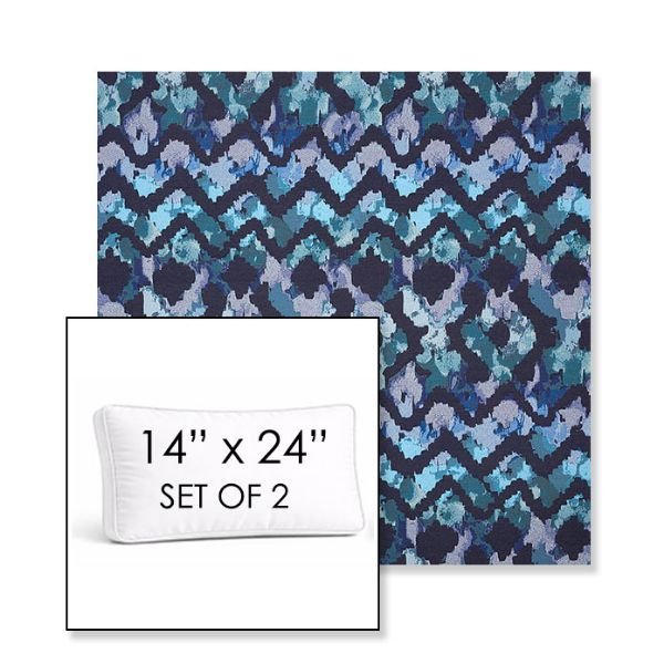 Picture of Inga Waterscape | Set of 2 | 14" x 24" Sunbrella Boxed Outdoor Throw Pillows with Premium Inserts