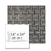 Picture of Key Figure Onyx | Set of 2 | 14" x 24" Sunbrella Boxed Outdoor Throw Pillows with Premium Inserts