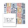 Picture of Labyrinth Fiesta | Set of 2 | 14" x 24" Sunbrella Boxed Outdoor Throw Pillows with Premium Inserts