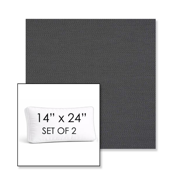 Picture of Lopi Shadow | Set of 2 | 14" x 24" Sunbrella Boxed Outdoor Throw Pillows with Premium Inserts