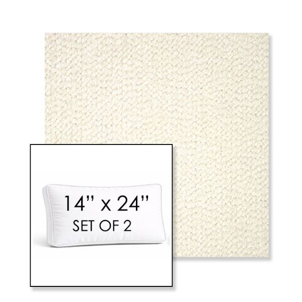 Picture of Margo Snow | Set of 2 | 14" x 24" Sunbrella Boxed Outdoor Throw Pillows with Premium Inserts