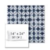 Picture of Midori Indigo | Set of 2 | 14" x 24" Sunbrella Boxed Outdoor Throw Pillows with Premium Inserts