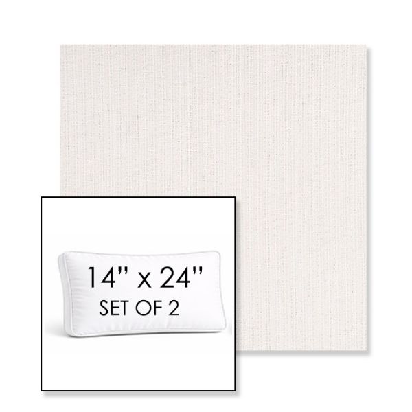 Picture of Nova Parchment | Set of 2 | 14" x 24" Sunbrella Boxed Outdoor Throw Pillows with Premium Inserts