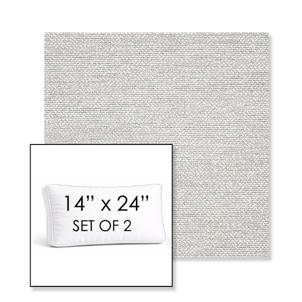 Picture of Nurture Pebble | Set of 2 | 14" x 24" Sunbrella Boxed Outdoor Throw Pillows with Premium Inserts