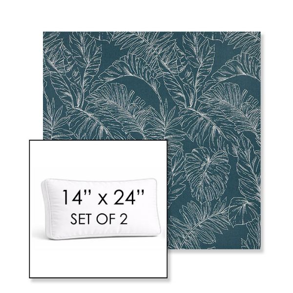 Picture of Palma Renew | Set of 2 | 14" x 24" Sunbrella Boxed Outdoor Throw Pillows with Premium Inserts