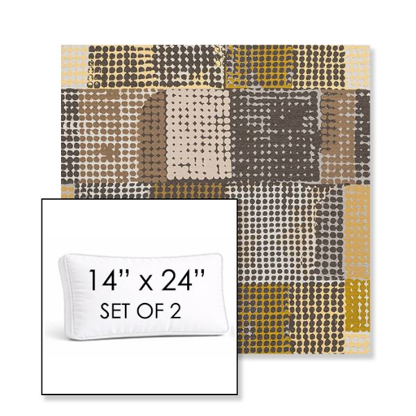 Picture of Pop Corn | Set of 2 | 14" x 24" Sunbrella Boxed Outdoor Throw Pillows with Premium Inserts