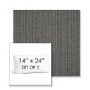 Picture of Proven Charcoal | Set of 2 | 14" x 24" Sunbrella Boxed Outdoor Throw Pillows with Premium Inserts