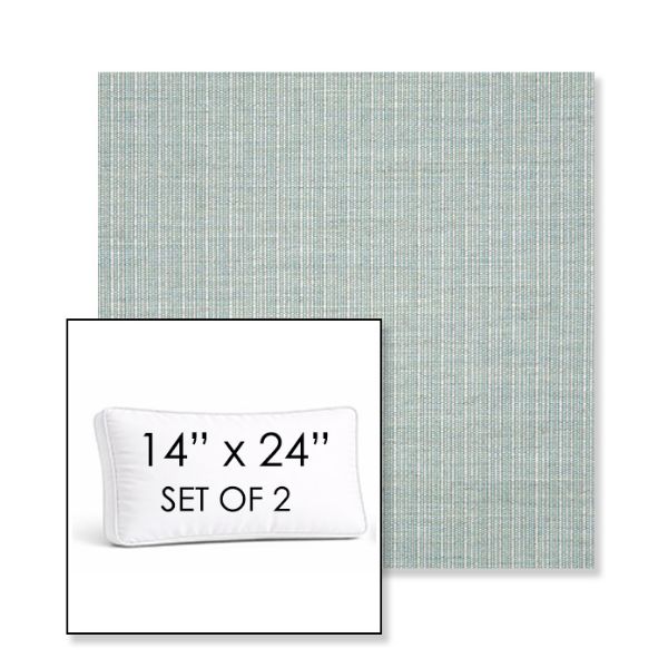 Picture of Proven Seaglass | Set of 2 | 14" x 24" Sunbrella Boxed Outdoor Throw Pillows with Premium Inserts
