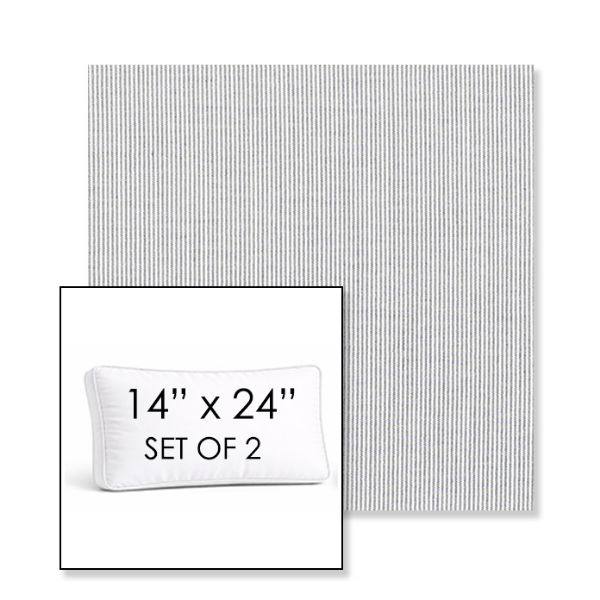 Picture of Replay Sea | Set of 2 | 14" x 24" Sunbrella Boxed Outdoor Throw Pillows with Premium Inserts