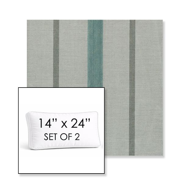Picture of Revival Sage | Set of 2 | 14" x 24" Sunbrella Boxed Outdoor Throw Pillows with Premium Inserts
