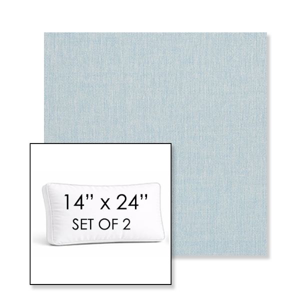 Picture of Ritsy Sky | Set of 2 | 14" x 24" Sunbrella Boxed Outdoor Throw Pillows with Premium Inserts