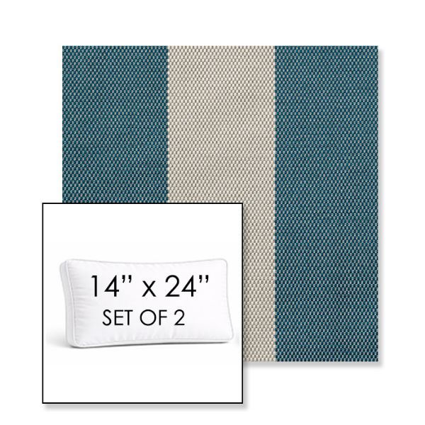 Picture of Rothko Curacao | Set of 2 | 14" x 24" Sunbrella Boxed Outdoor Throw Pillows with Premium Inserts
