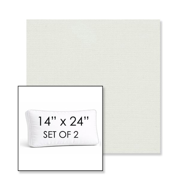Picture of Sailcloth Salt | Set of 2 | 14" x 24" Sunbrella Boxed Outdoor Throw Pillows with Premium Inserts