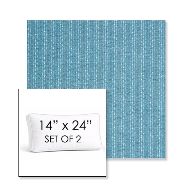 Picture of Solo Sky | Set of 2 | 14" x 24" Sunbrella Boxed Outdoor Throw Pillows with Premium Inserts