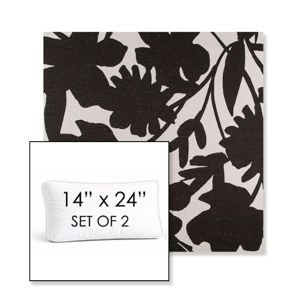 Picture of Sonny Flower Power | Set of 2 | 14" x 24" Sunbrella Boxed Outdoor Throw Pillows with Premium Inserts
