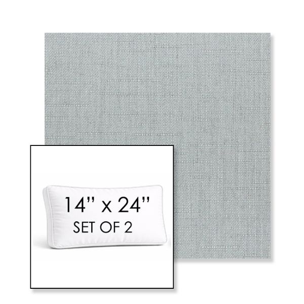 Picture of Willa Seaglass | Set of 2 | 14" x 24" Sunbrella Boxed Outdoor Throw Pillows with Premium Inserts