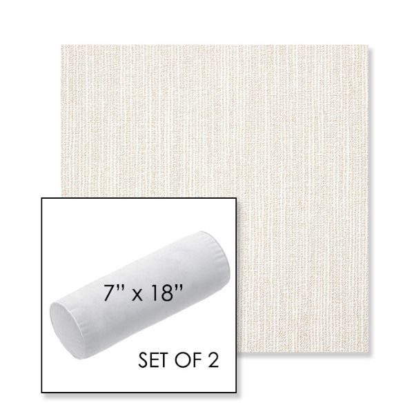 Picture of Adena Canvas | Set of 2 | 7" x 18" Sunbrella Outdoor Bolster Pillows with Premium Inserts
