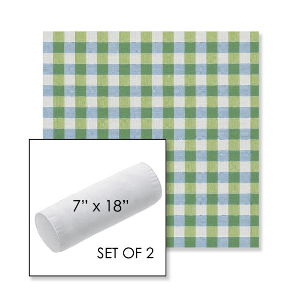 Picture of Above Mantis | Set of 2 | 7" x 18" Sunbrella Outdoor Bolster Pillows with Premium Inserts