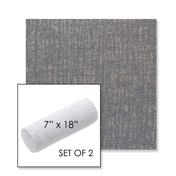 Picture of Abstraction Denim | Set of 2 | 7" x 18" Sunbrella Outdoor Bolster Pillows with Premium Inserts