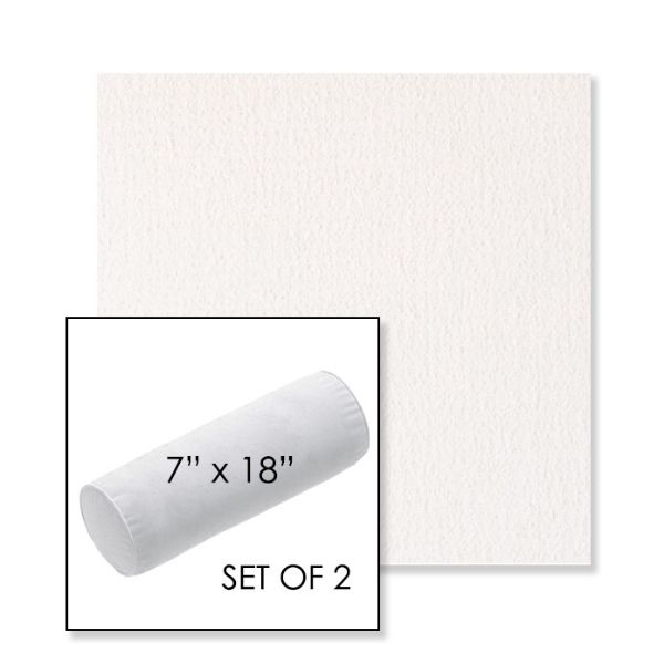 Picture of Abstraction Snow | Set of 2 | 7" x 18" Sunbrella Outdoor Bolster Pillows with Premium Inserts