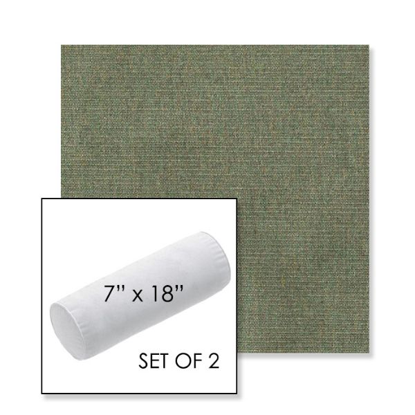 Picture of Ambrose Fern | Set of 2 | 7" x 18" Sunbrella Outdoor Bolster Pillows with Premium Inserts