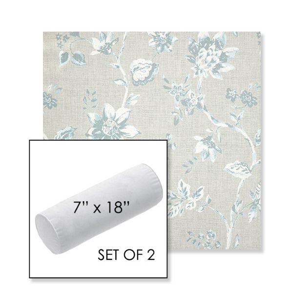 Picture of Ariana Dew | Set of 2 | 7" x 18" Sunbrella Outdoor Bolster Pillows with Premium Inserts