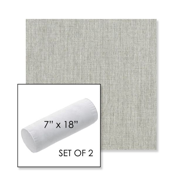 Picture of Canvas Granite | Set of 2 | 7" x 18" Sunbrella Outdoor Bolster Pillows with Premium Inserts