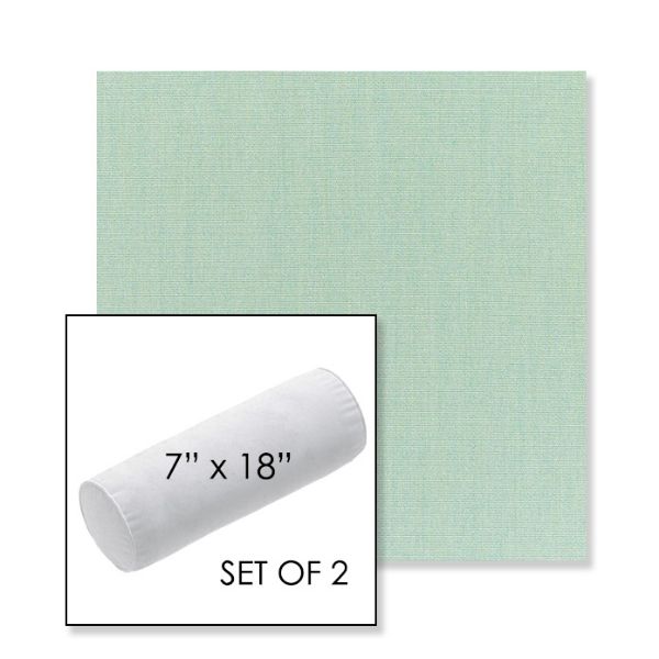 Picture of Canvas Spa | Set of 2 | 7" x 18" Sunbrella Outdoor Bolster Pillows with Premium Inserts
