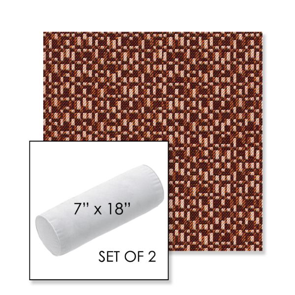 Picture of Carat Grenat | Set of 2 | 7" x 18" Sunbrella Outdoor Bolster Pillows with Premium Inserts