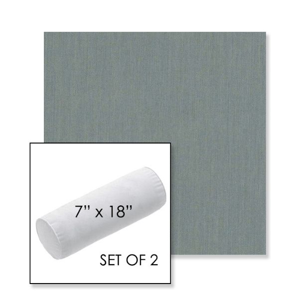 Picture of Cast Seaglass | Set of 2 | 7" x 18" Sunbrella Outdoor Bolster Pillows with Premium Inserts