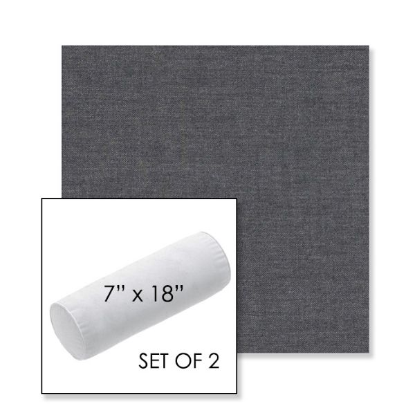 Picture of Cast Twilight | Set of 2 | 7" x 18" Sunbrella Outdoor Bolster Pillows with Premium Inserts