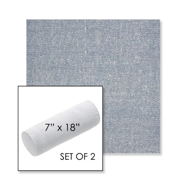 Picture of Chartres Rainfall | Set of 2 | 7" x 18" Sunbrella Outdoor Bolster Pillows with Premium Inserts
