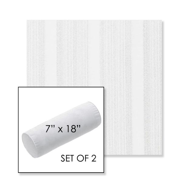 Picture of Compose Linen | Set of 2 | 7" x 18" Sunbrella Outdoor Bolster Pillows with Premium Inserts
