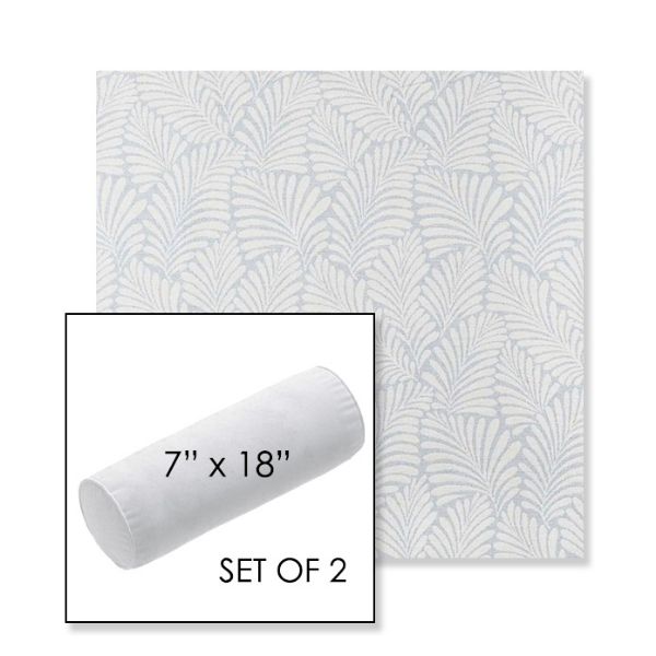 Picture of Frond Sky | Set of 2 | 7" x 18" Sunbrella Outdoor Bolster Pillows with Premium Inserts