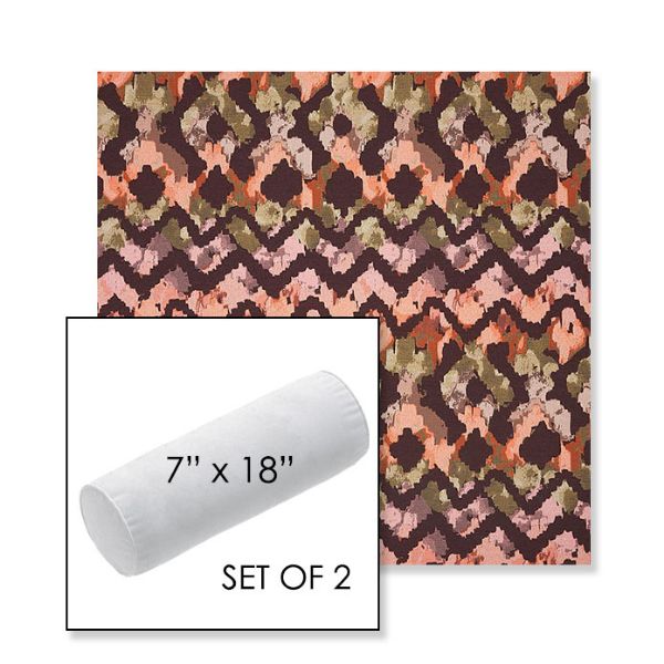 Picture of Inga Gypsy | Set of 2 | 7" x 18" Sunbrella Outdoor Bolster Pillows with Premium Inserts
