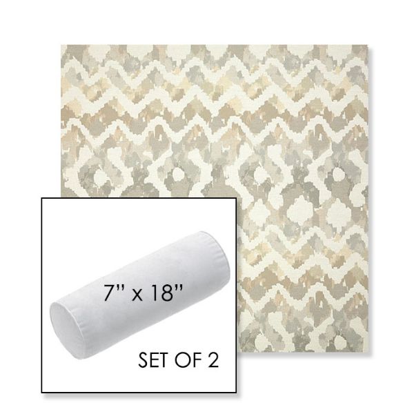 Picture of Inga Marble | Set of 2 | 7" x 18" Sunbrella Outdoor Bolster Pillows with Premium Inserts