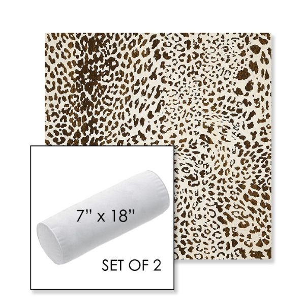 Picture of Instinct Espresso | Set of 2 | 7" x 18" Sunbrella Outdoor Bolster Pillows with Premium Inserts