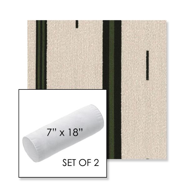 Picture of Khaima Moringa | Set of 2 | 7" x 18" Sunbrella Outdoor Bolster Pillows with Premium Inserts