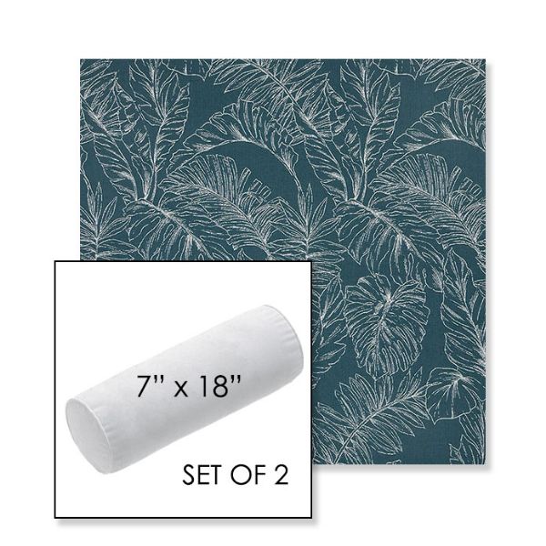 Picture of Palma Renew | Set of 2 | 7" x 18" Sunbrella Outdoor Bolster Pillows with Premium Inserts