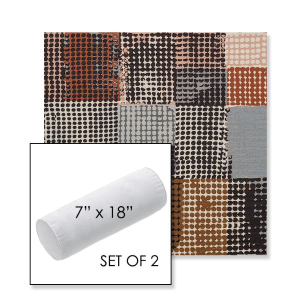 Picture of Pop Punchcard | Set of 2 | 7" x 18" Sunbrella Outdoor Bolster Pillows with Premium Inserts