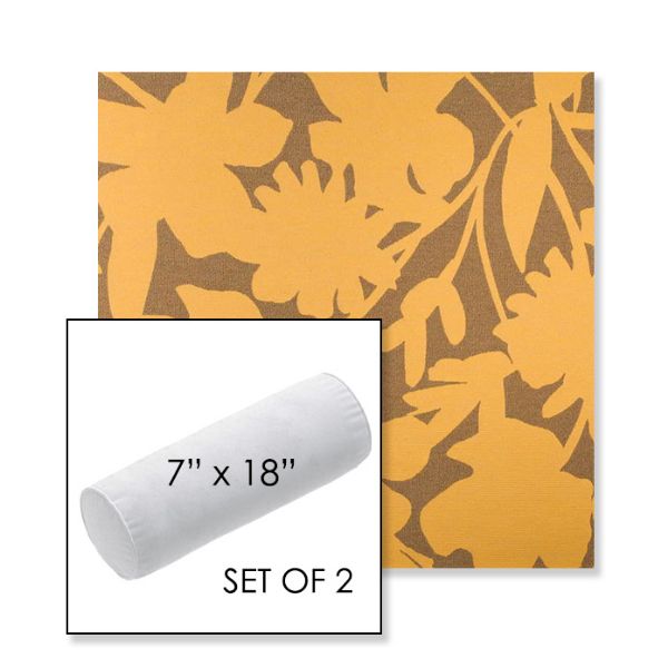 Picture of Sonny Sunshine | Set of 2 | 7" x 18" Sunbrella Outdoor Bolster Pillows with Premium Inserts
