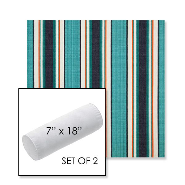 Picture of Token Surfside | Set of 2 | 7" x 18" Sunbrella Outdoor Bolster Pillows with Premium Inserts