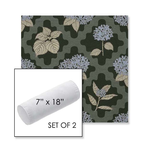 Picture of Trellis Topiary | Set of 2 | 7" x 18" Sunbrella Outdoor Bolster Pillows with Premium Inserts