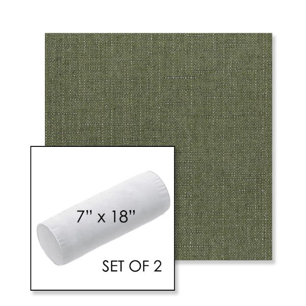Picture of Willa Frond | Set of 2 | 7" x 18" Sunbrella Outdoor Bolster Pillows with Premium Inserts